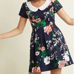 Modcloth Record Time Floral Dress